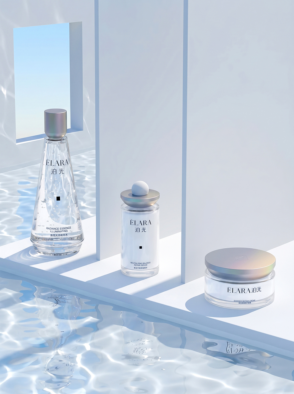 ÉLARA product display in a luminous interior